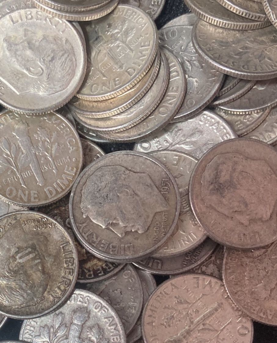 Silver $5FV Dimes 90%