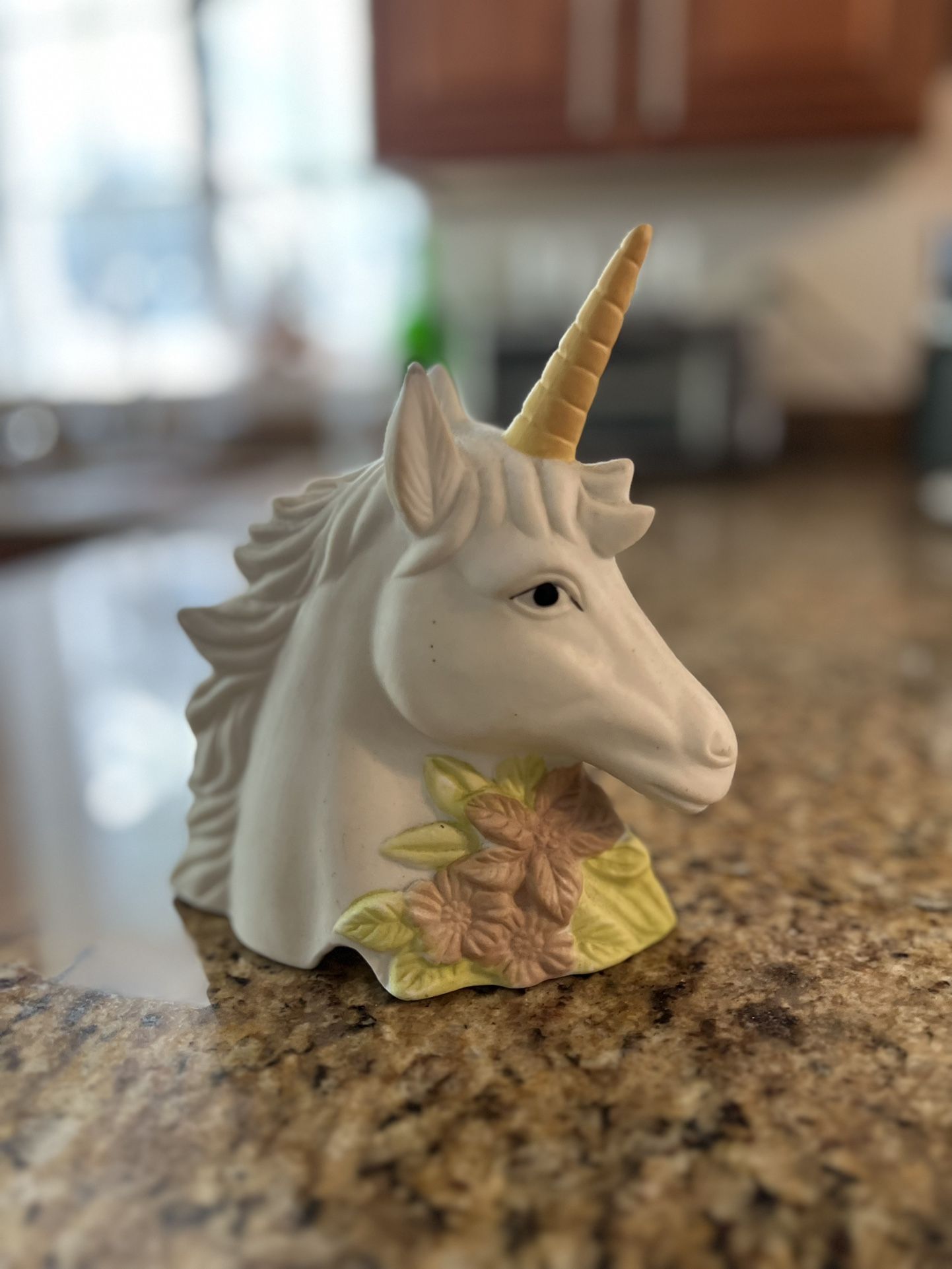 Vintage Porcelain Unicorn Bust Lamp Base