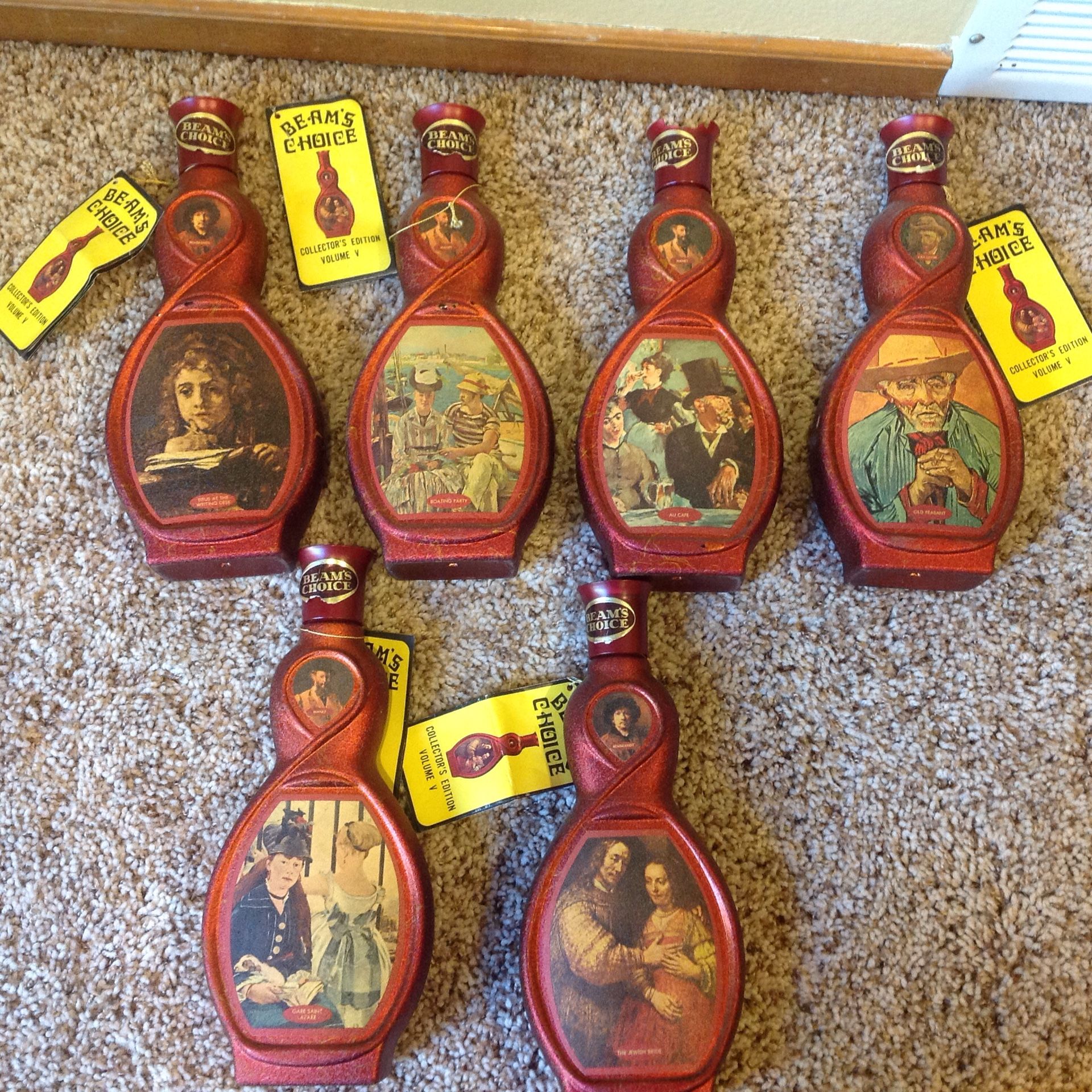 Empty Jim Beam collector bottles Volume V