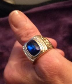 Men's /Women's Mega Blue CZ Engagement Ring