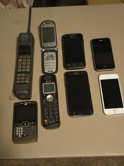 Lot of 8 Mixed Cell & Cordless Phones