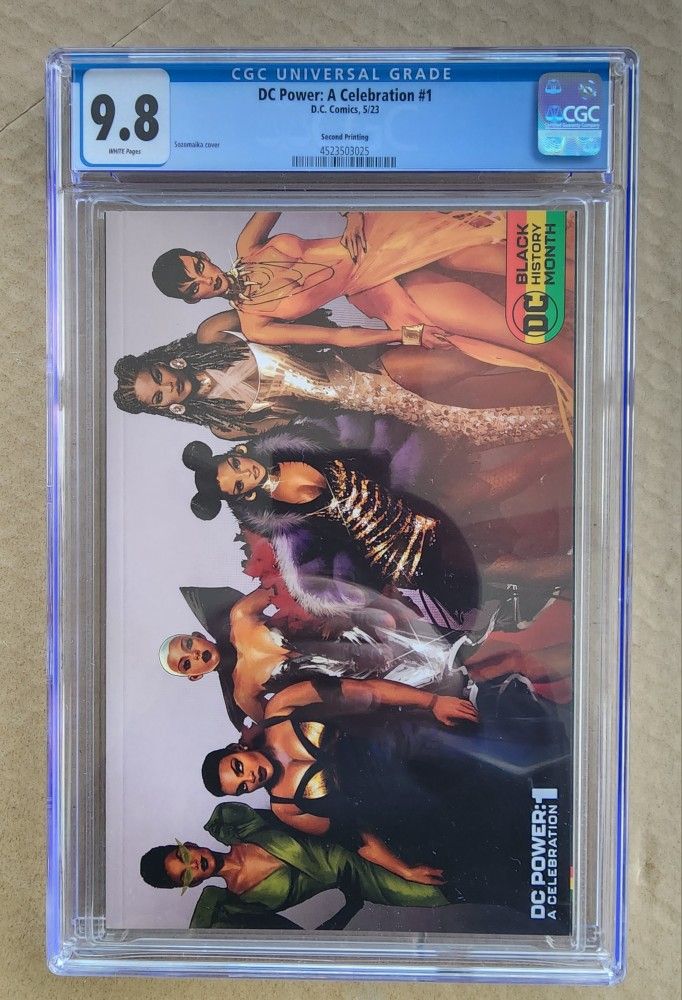 DC Power A Celebration 1 (CGC 9.8) NM/MT (2023)
2nd print
(Sozomaika cover)
Cert # ((contact info removed))