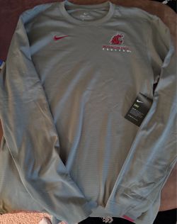 Men’s Nike Dri-Fit WSU LS Shirt, M