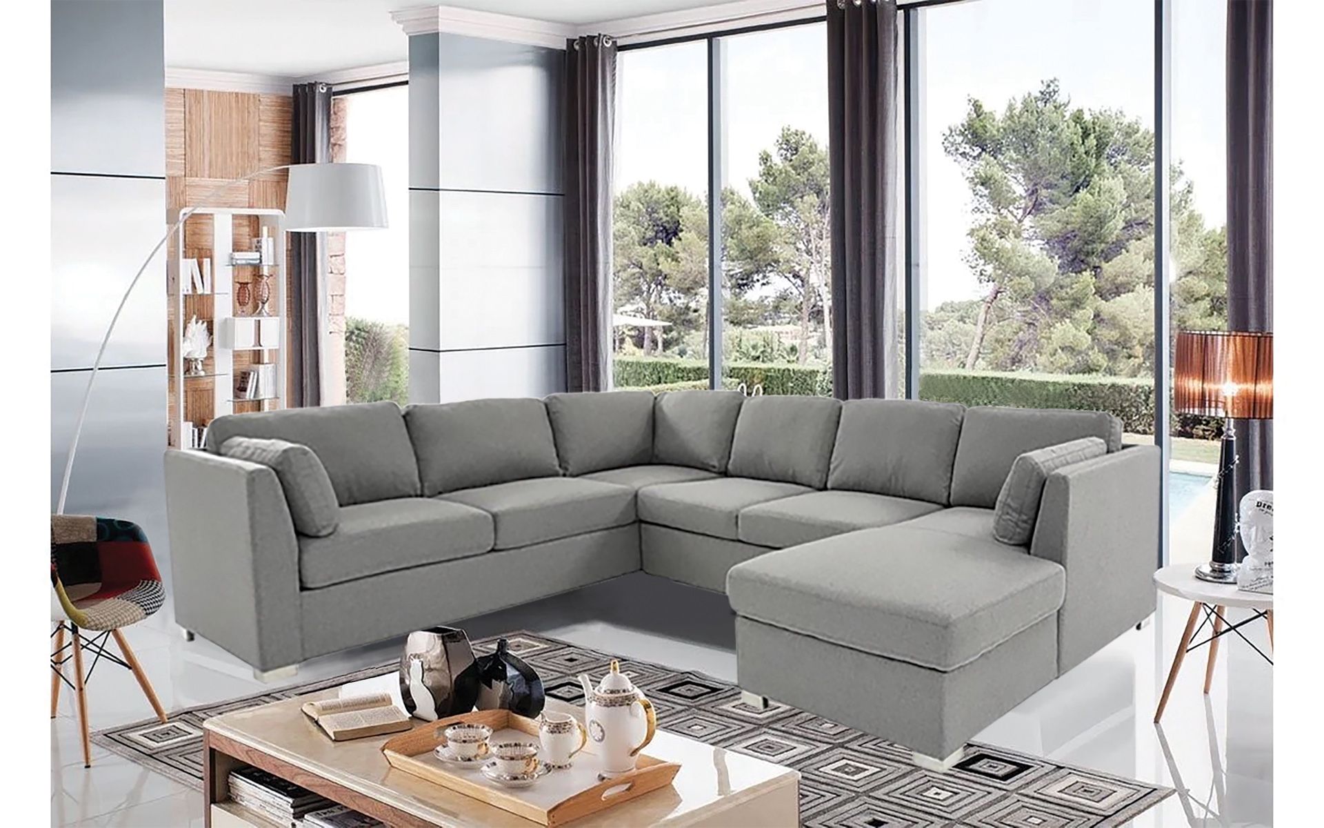 Vivian Sectional Sleeper Sofa w/ Right Chaise