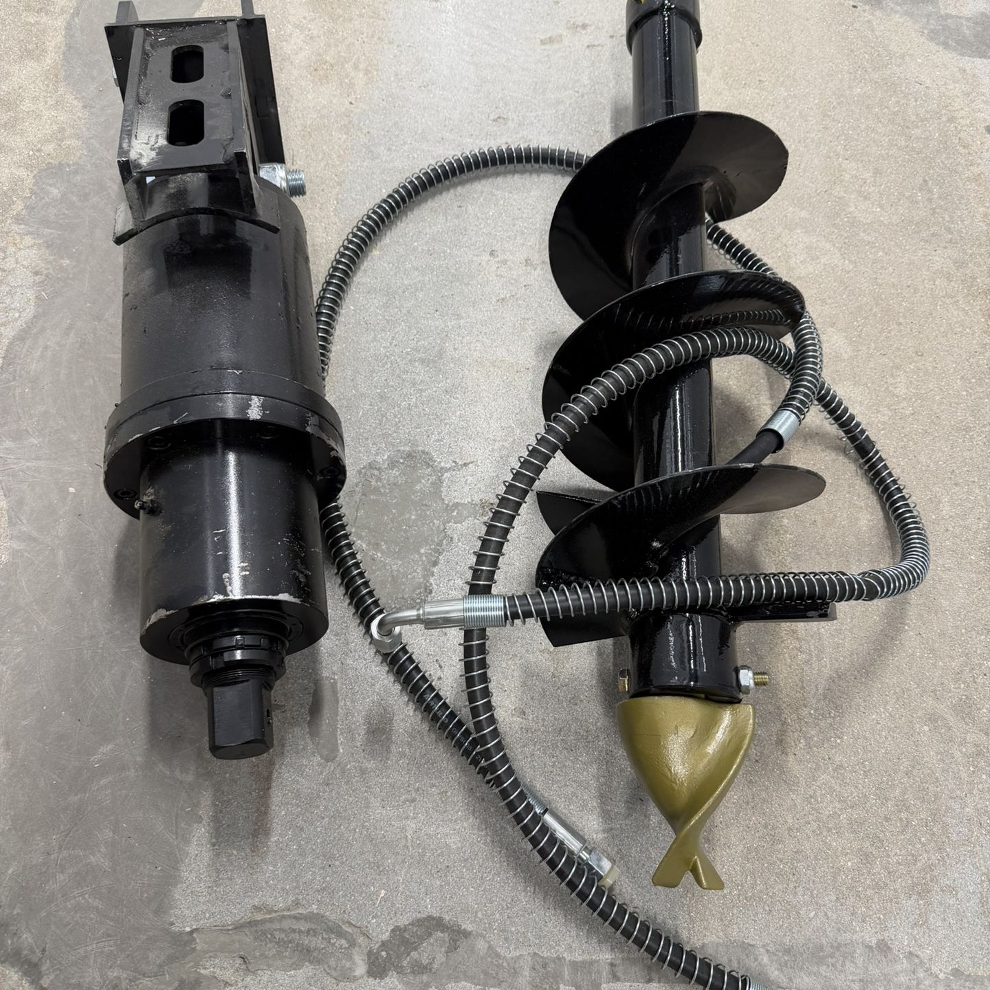 MACHPRO Chinese Mini Excavator Parts 8inch Hydraulic Auger Rotary Drill, With hose Small Mini Excavator Equipment Drilling For Digging,Drilling