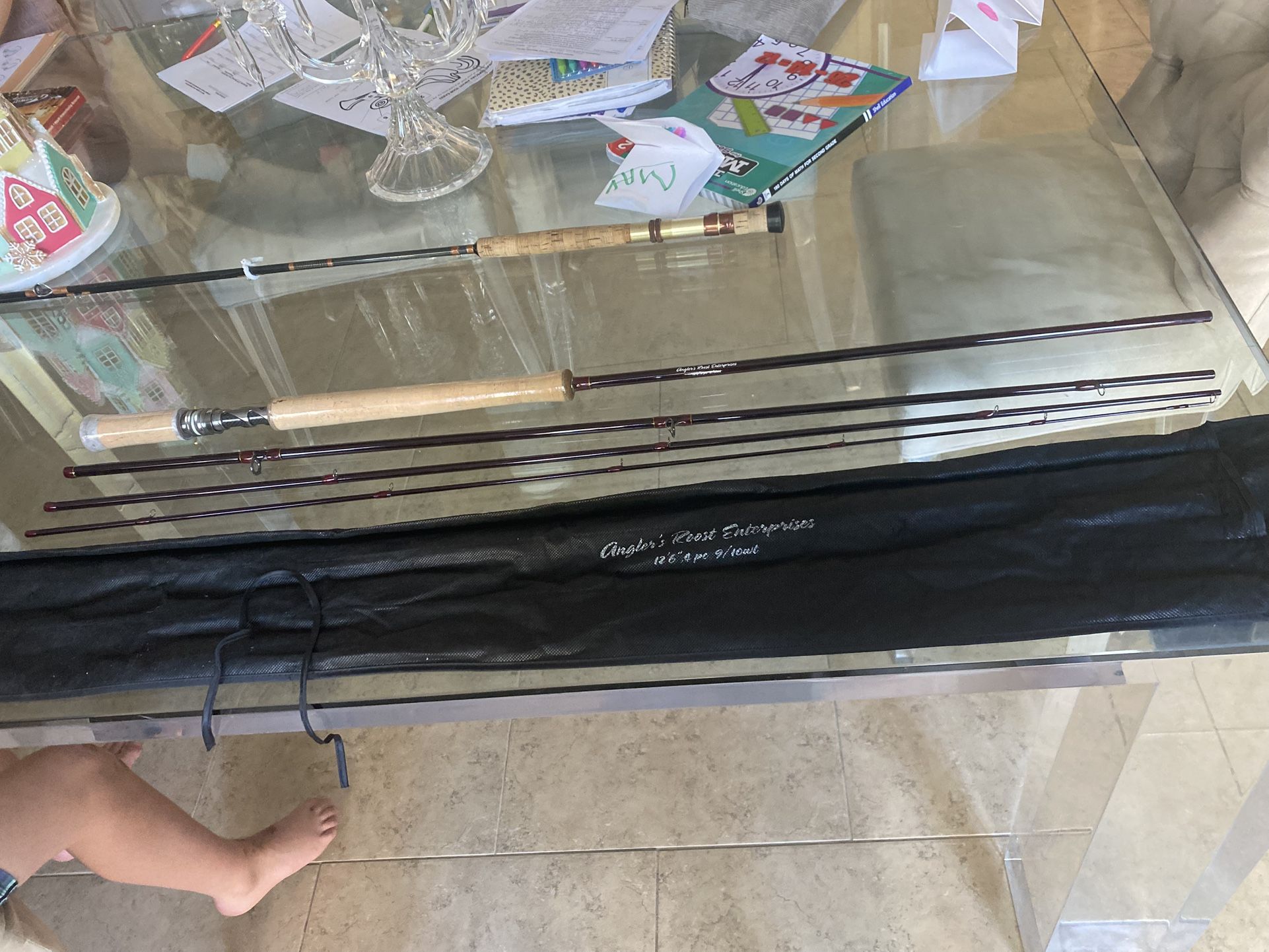 Angler's Roost 12'6" 9/10 weight Four piece Fly/ Spey Rod -NEW with SOCK!!!