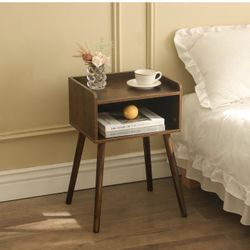 Nightstand, Mid Century Modern Side Table Bedroom with Storage / A37