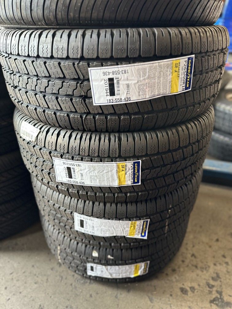 265/60/18 Goodyear Wrangler SR-A brand new set! for Sale in Long Beach, CA  - OfferUp
