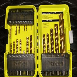 Ryobi Titanium coated drill set