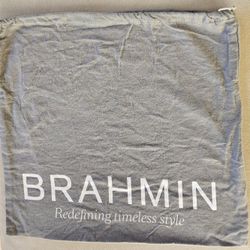 Brahmin Drawstring Dust Bag 18"L x 17" H flannel material