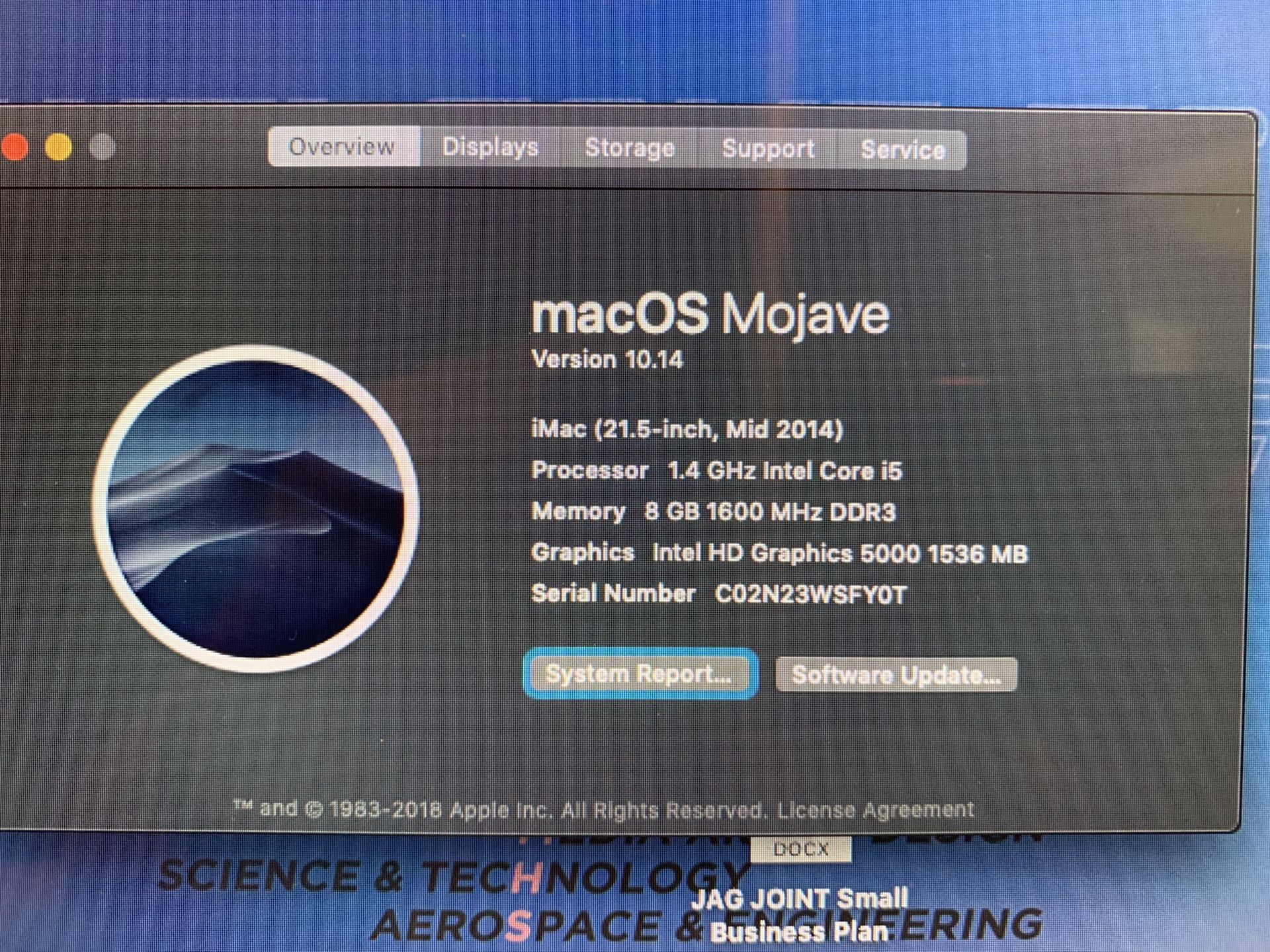 Mid 2014 iMac 21"