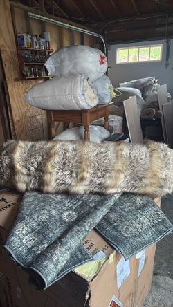 Huge Faux Fur Bolster Pillow 