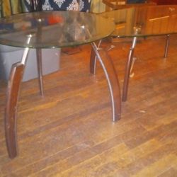 Glass Coffee Table And End Glass Table 