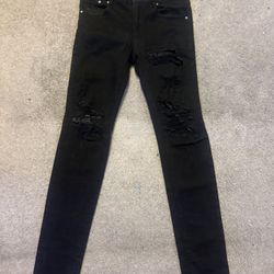 Amiri Black Distressed Skinny Jeans – Luxury Designer Denim