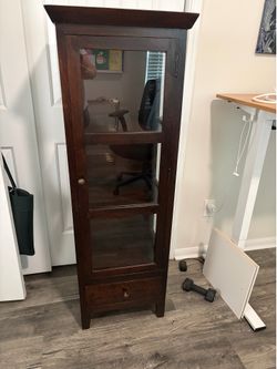 World market curio display cabinet