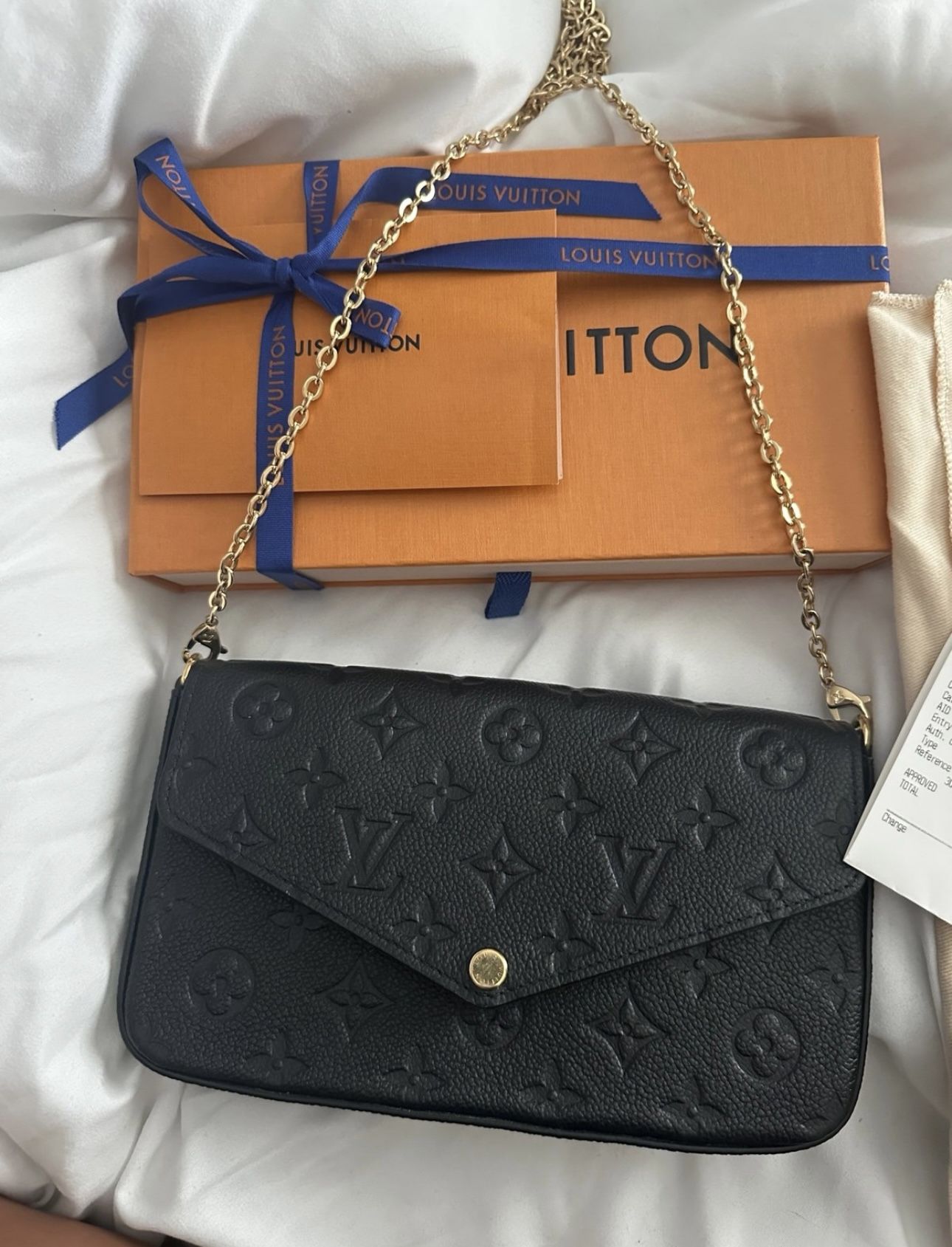 Louis Vuitton Black Felice Pochette Purse Crossbody