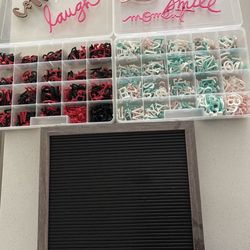 12x12 LETTER BOARD WITH ASSORTED LETTERS