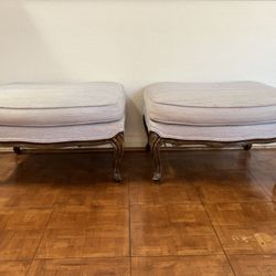 Two Blue Ottoman