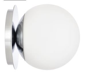 Wall Sconces, 1 Light Modern Globe Sconce, Wall Light for Bedroom Bathroom Living Room & Hallway Vanity Lighting, Ceiling Light Fixture (1-Light, Chro