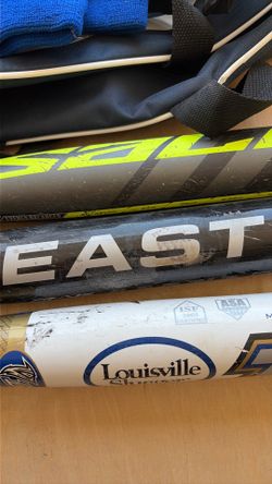 Softball bundle 3 bats cleats bag and batting gloves