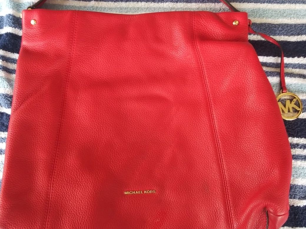 Michael Kors Lex Large Convertible Hobo Bag Style # 30H7GZ9H3L Bright Red

