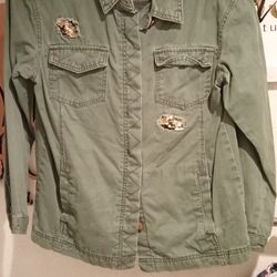 Justice Jean Jacket Worn Once Like New Size 14/16