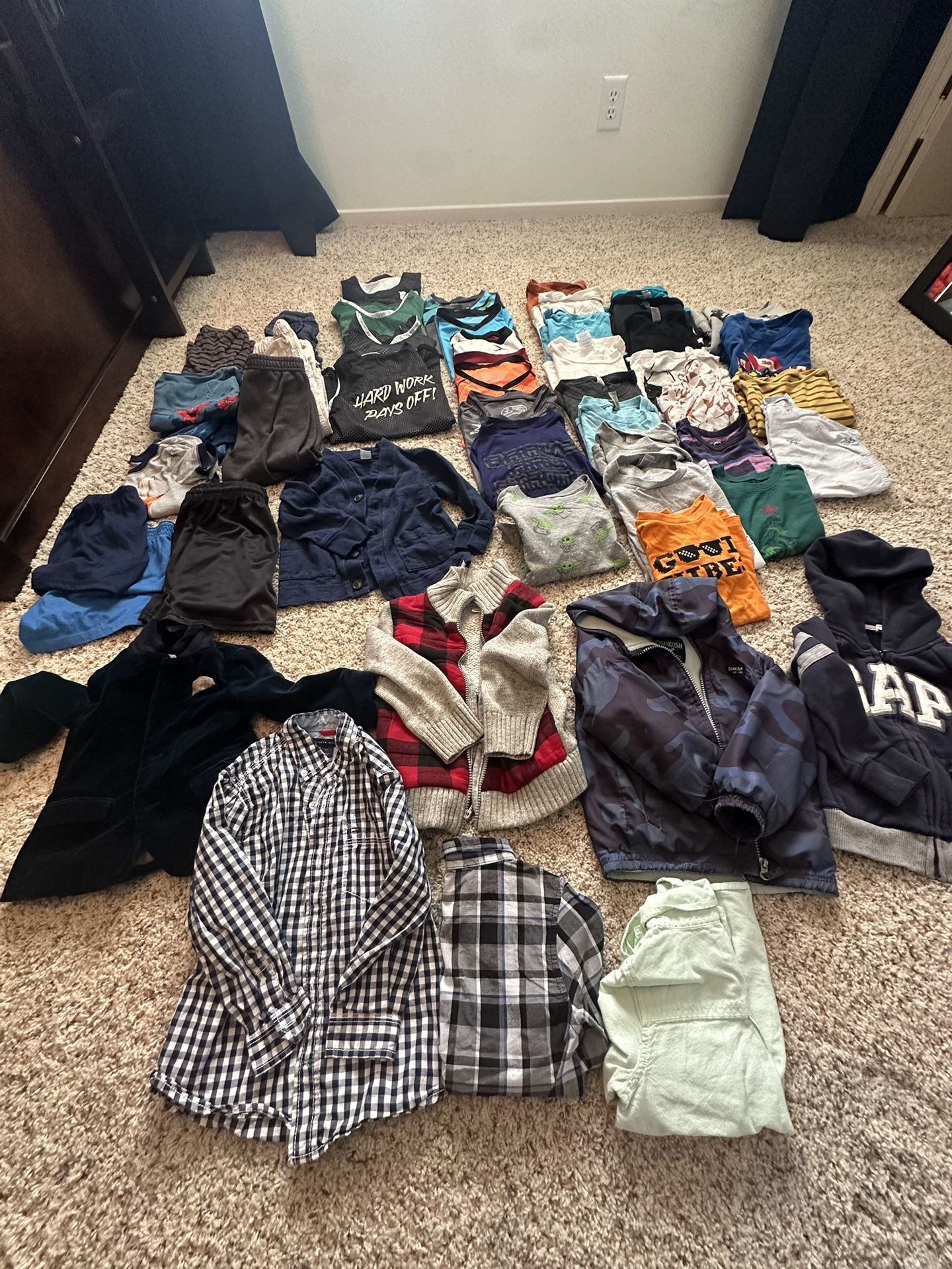 Clothing - Over 50 Items From Shirts To Sweaters To Dress Shirts, Shorts, Pants, Pajamas, jackets.