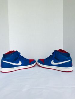 Nike Jordan 1 Mid Detroit Pistons Men's Size 8 Shoes Sneakers Basketball Shoes