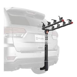 4-Bike Hitch Bike Rack, Folding Bike Carrier, 120 LBS Capacity, Fits 2" and 1.25'' Receiver