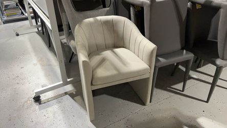 Cream Upholstered Accent Chair