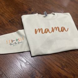 Custom Mothers Day Mama Quotes Adult Crewneck Sweater