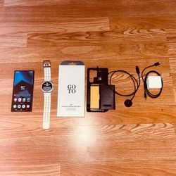 Samsung Galaxy S24 Ultra 256GB and Galaxy Ultra 47 mm Titanium/White Combo