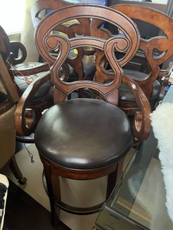 Tall Beautiful Wooden Stool Chair X 4