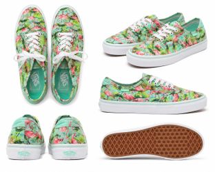 Vans flamingo print 🦩 sneakers, size 10