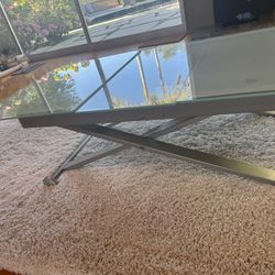 Calligaris Height Adjusting Extending Coffee Dining And Work Table In Tempered Frosted Glass