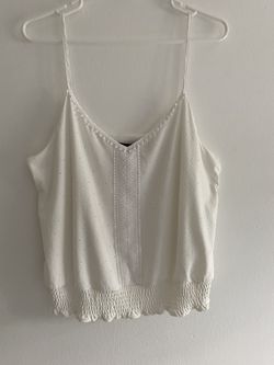 WHBM SMOCKED TOP XL