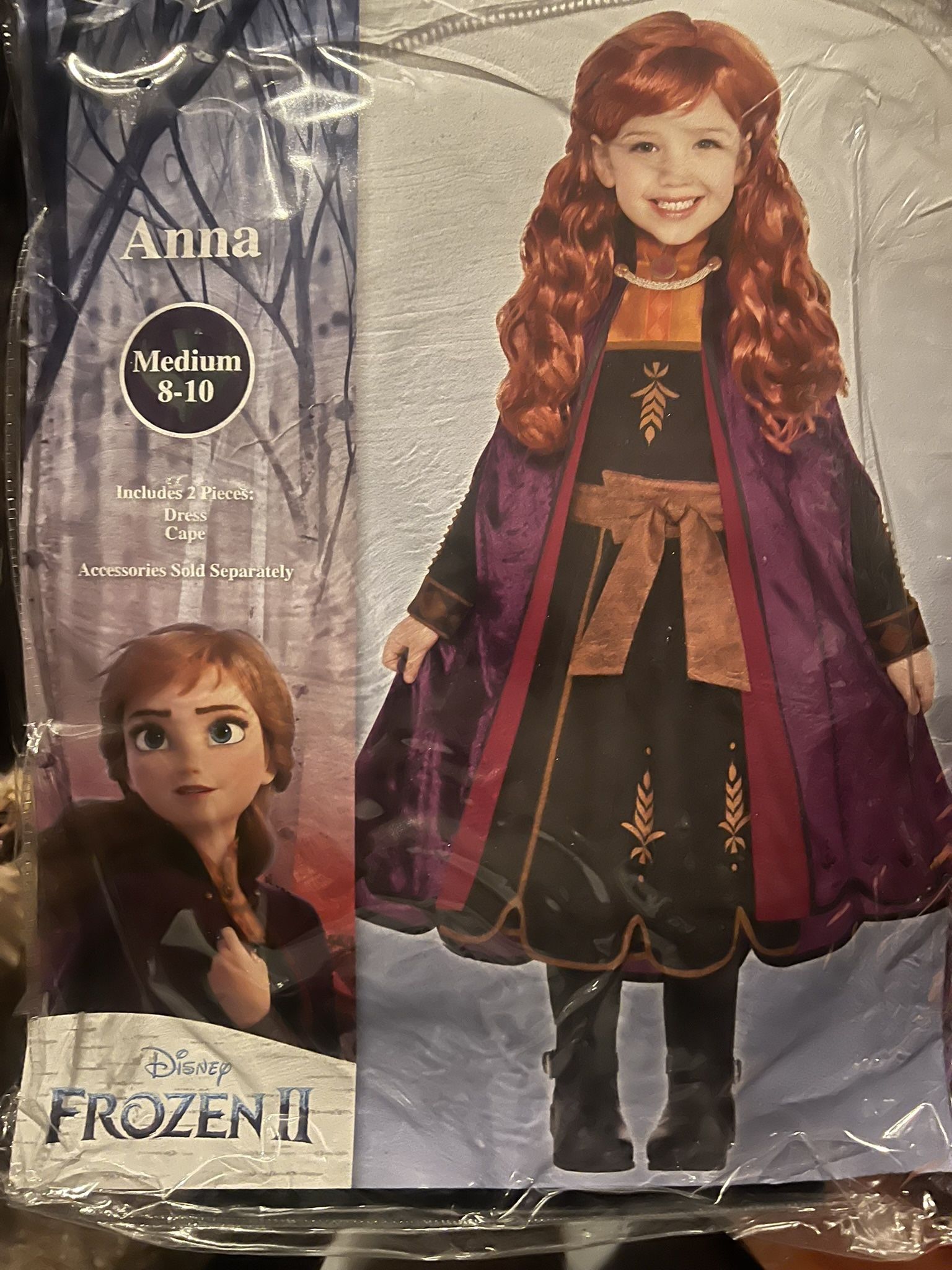 FROZEN II Anna Costume Sz Medium NEW