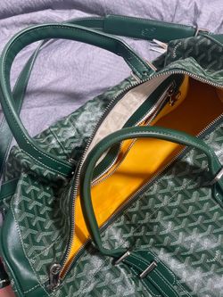 Goyard Green Coated Canvas Travel Bag