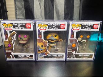 Five Nights at Freddy’s Funko Pop Lot – Burntrap, Costumed Mimic & The Mimic (Set of 3)