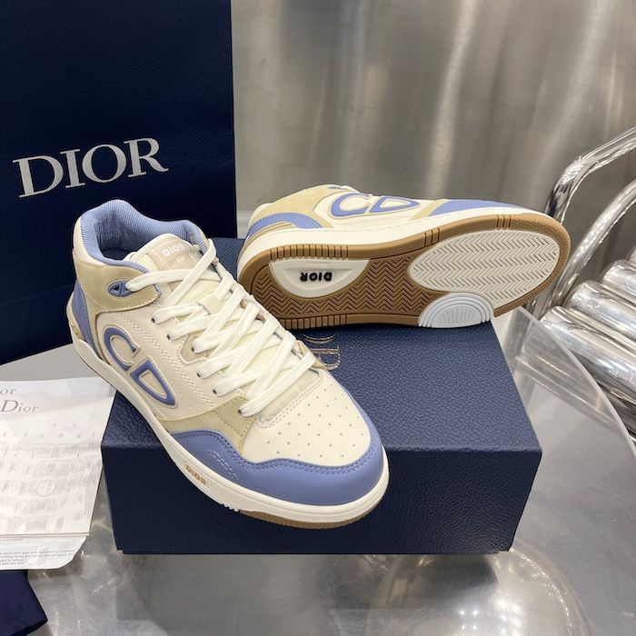 Brand New Christian DIOR B57 Blue and Cream Smooth Calfskin with