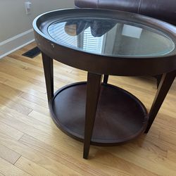 Glass Top End Table