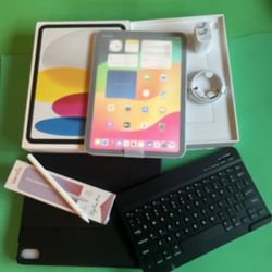 Apple iPad 10th Generation (2022 model /new Open Box ) 256gb with Pencil, keyboard & Case 