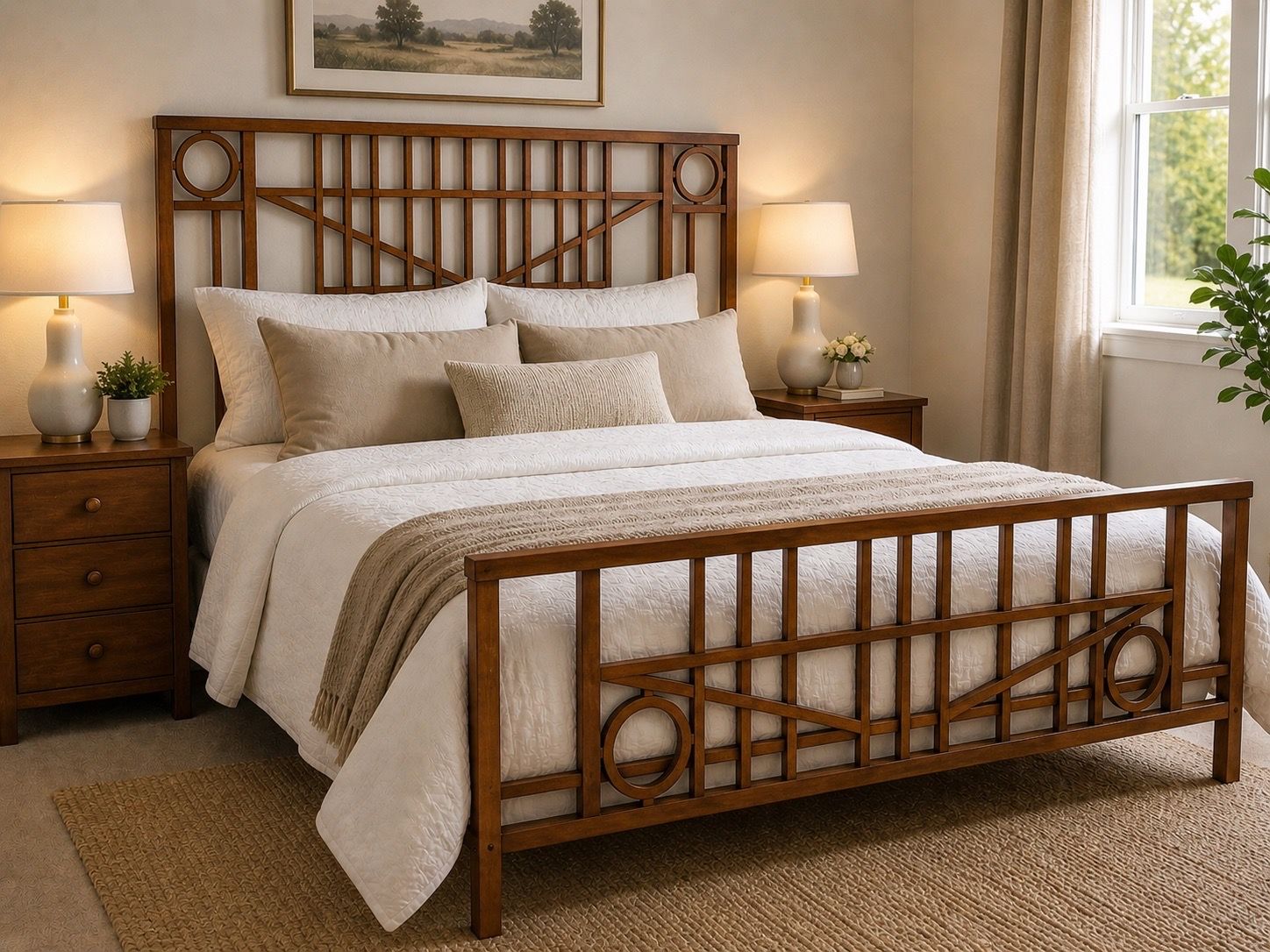 Queen bed frame set - Copper infused heavy duty steel