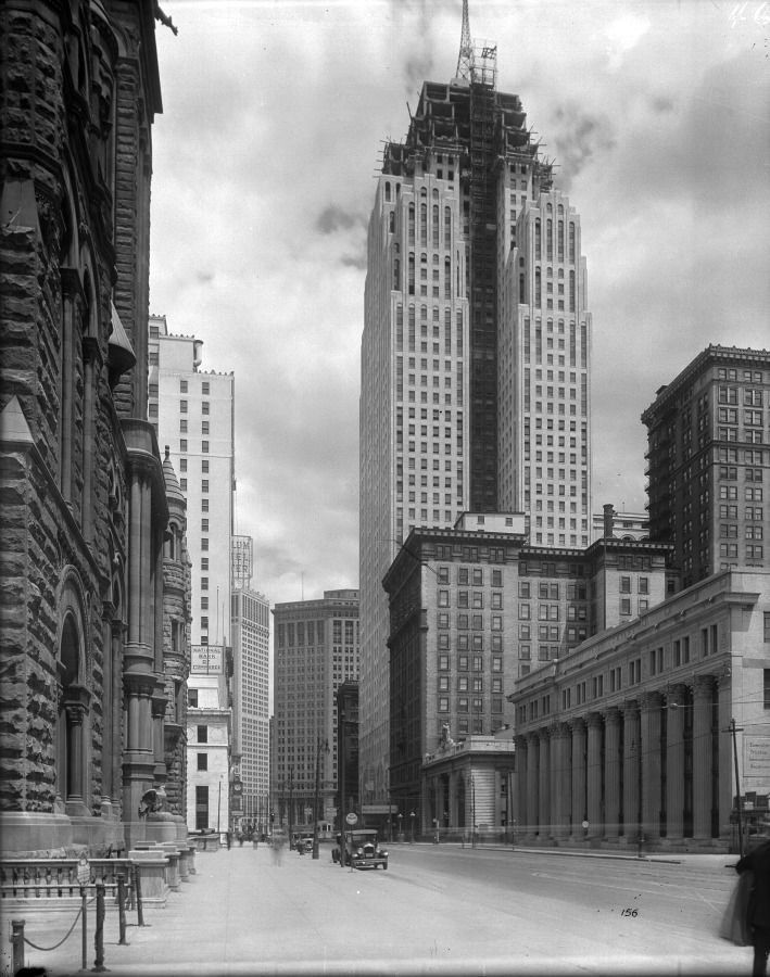 VINTAGE DOWNTOWN DETROIT PENOBSCOT BUILDING PICTURE