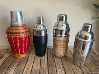 Vintage cocktail shakers