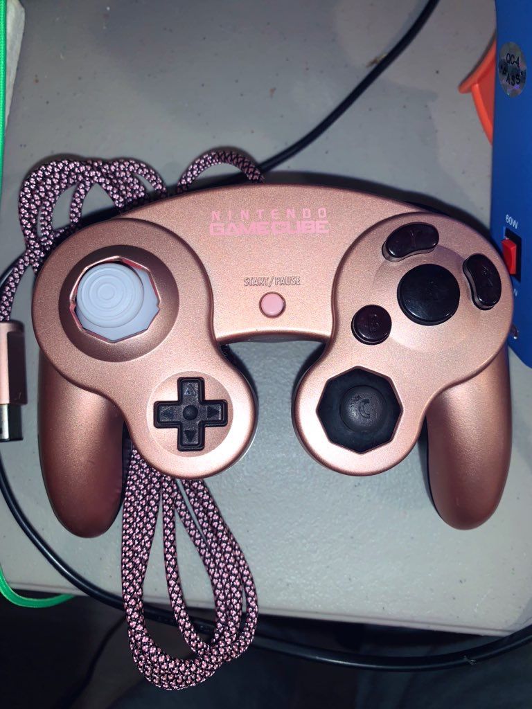 “Rose Gold” Custom Nintendo GameCube Controller (Pinker in Person)