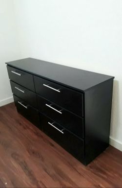 NEW 6 DRAWER DOUBLE DRESSER 😊 AVAILABLE IN BLACK, WHITE OR GREY COLOR