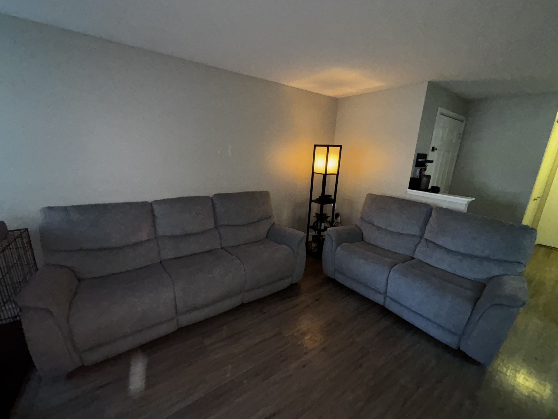 Gray Reclining Couch Set