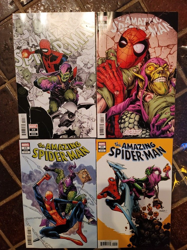 Amazing Spiderman Hard Cover Comics #49 Variant Covers $25 FOR ALL FOUR GREAT DEAL COVER PRICE IS $9.99 EACH!