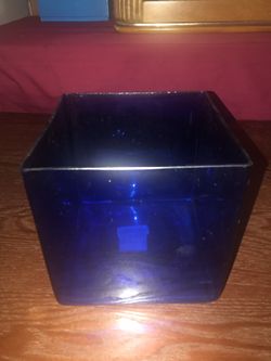 Square glass vase